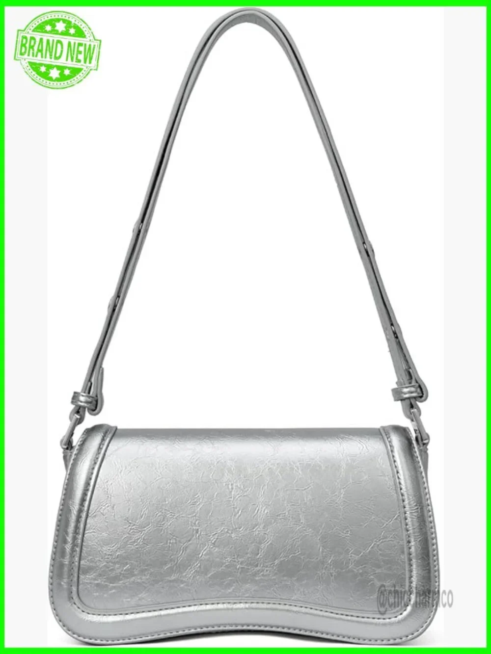 Small Vegan Leather Hobo Crossbody Bag Adjustable Strap Magnetic Closure